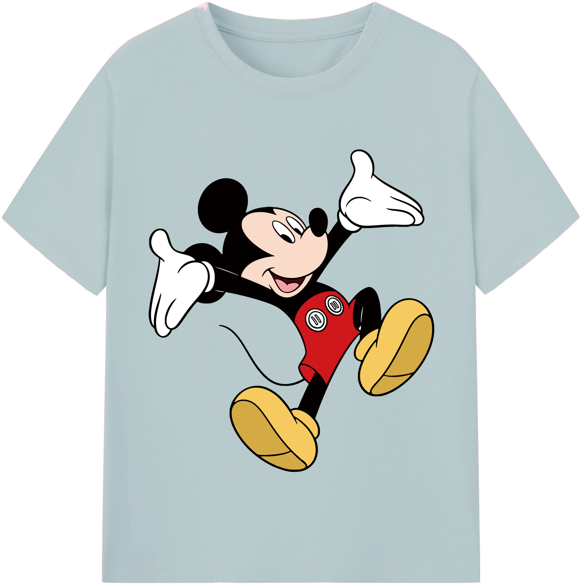 （画像用） ミッキーマウス Mickey Mouse 綿100％半袖Tシャツ（フロントプリント）